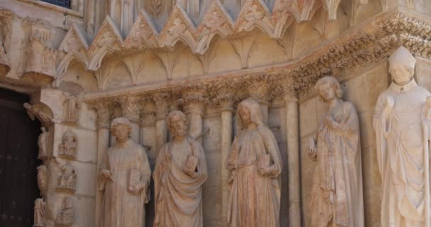 Catedral Notre Dame Reims Departamento Marne Región Grand Est Francia — Vídeo de stock