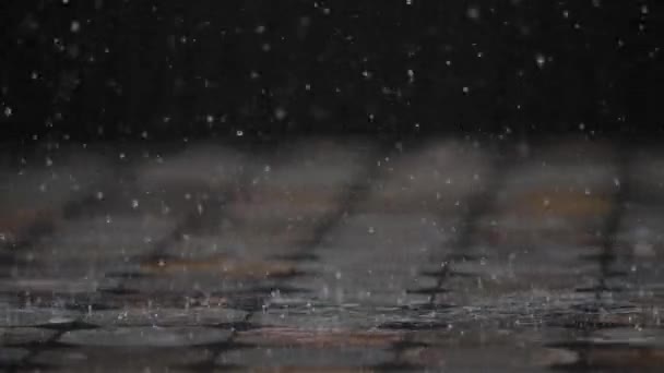 Lluvia Cayendo Durante Una Tormenta — Vídeos de Stock