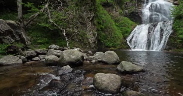 Mont Lozere Parque Nacional Cevennes França Quedas Água Runes Lozere — Vídeo de Stock