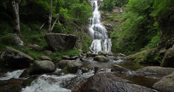 Mont Lozere Parque Nacional Cevennes França Quedas Água Runes Lozere — Vídeo de Stock