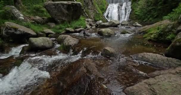 Mont Lozere Parque Nacional Cevennes França Quedas Água Runes Lozere — Vídeo de Stock