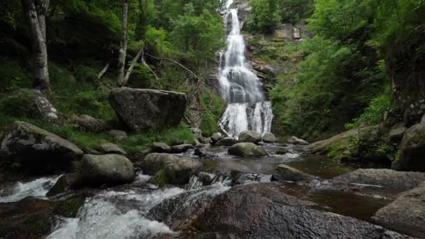 Mont Lozere Parque Nacional Cevennes Francia Cataratas Agua Runas Lozere — Vídeo de stock