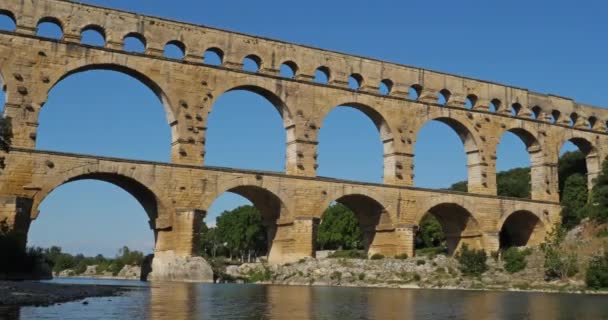 Pont Gard Gardon Resmoulins Gard Occitanie France — Video