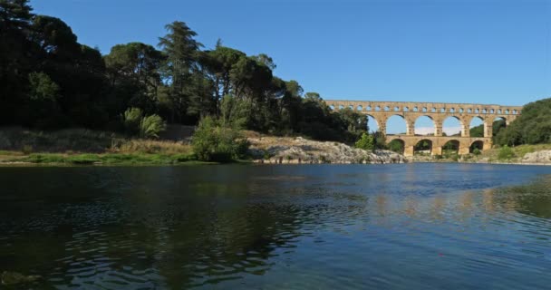 Pont Gard Gardon Resmoulins Gard Occitanie France — Video