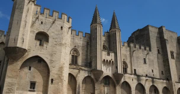 Palacio Los Papas Aviñón Francia — Vídeos de Stock