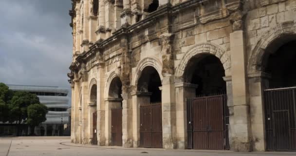 Place Des Arnes Nmes Gard Okzitanien Frankreich — Stockvideo