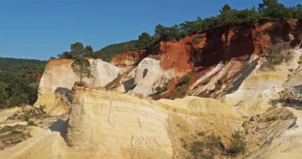 Den Franska Colorado Rustrel Vaucluse Provence Frankrike — Stockvideo