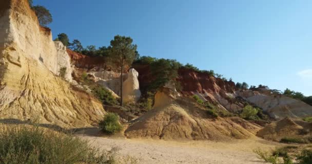 Los Franceses Colorado Rustrel Vaucluse Provenza Francia — Vídeos de Stock