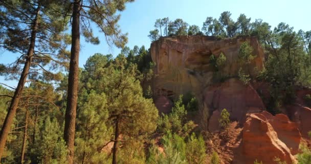 Das Französische Colorado Roussillon Vaucluse Provence Frankreich — Stockvideo