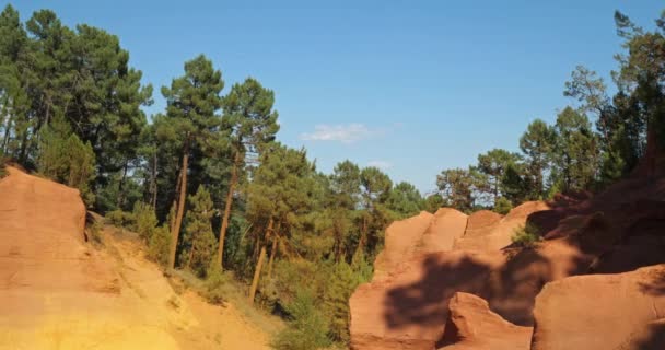 Den Franska Colorado Roussillon Vaucluse Provence Frankrike — Stockvideo