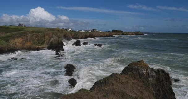 Pouldu Finistere Bölümü Brittany Fransa — Stok video