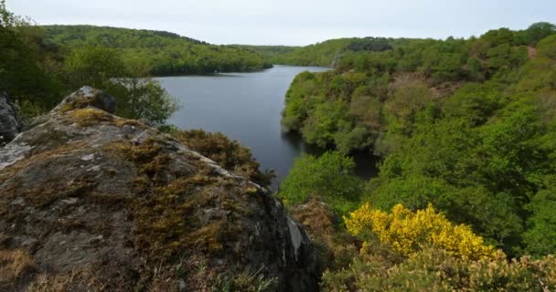 Guerledan Saint Aignan Mur Bretagne Morbihan Cotes Armor Megye Bretagne — Stock videók