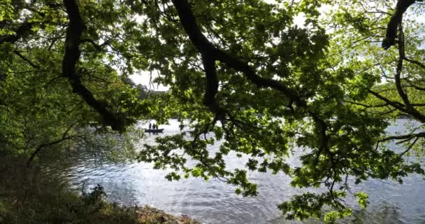 Der Guerledan See Der Nähe Von Anse Sordan Saint Aignan — Stockvideo