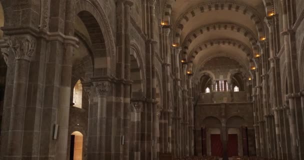 Vezelay Apátság Yonne Megye Bourgogne Franche Comte Régió Franciaország — Stock videók