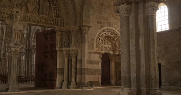 Vezelay Apátság Yonne Megye Bourgogne Franche Comte Régió Franciaország — Stock videók