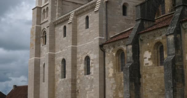 Vezelay Abbey Διαμέρισμα Yonne Περιφέρεια Bourgogne Franche Comte Γαλλία — Αρχείο Βίντεο