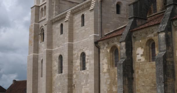 Vezelay Abbey Διαμέρισμα Yonne Περιφέρεια Bourgogne Franche Comte Γαλλία — Αρχείο Βίντεο