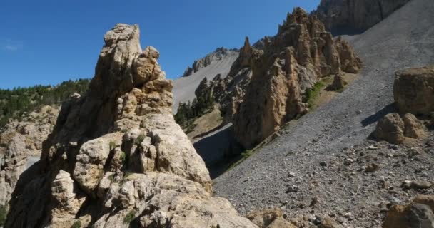 Passe Izoard Deserto Casse Gama Queyras Alpes Hautes França — Vídeo de Stock