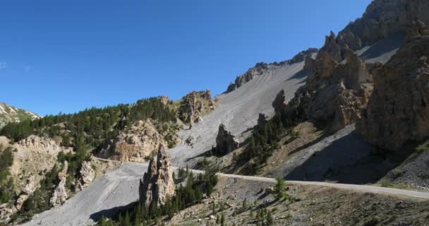 Passe Izoard Deserto Casse Gama Queyras Alpes Hautes França — Vídeo de Stock