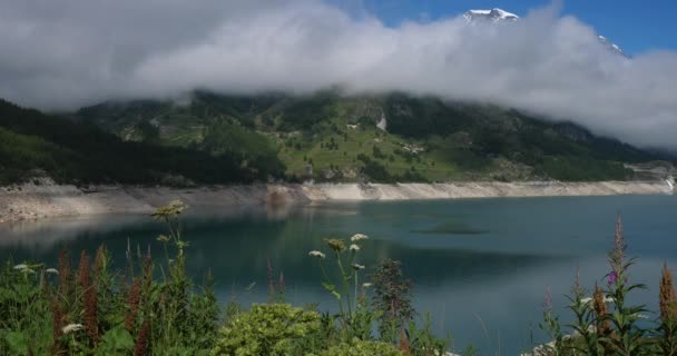 Lake Tignes Savoie Megye Francia Alpok Franciaország — Stock videók