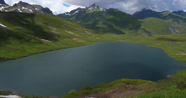 Lake Verney Little Bernard Pass Italien — Stockvideo