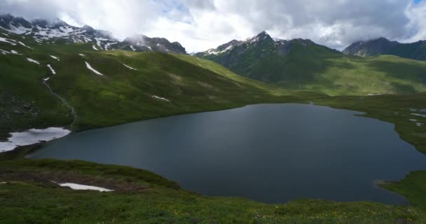 Lake Verney Little Bernard Pass Italien — Stockvideo