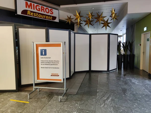 Basel Basel City Switzerland Δεκεμβρίου 2020 Υποκατάστημα Της Migros Restaurant — Φωτογραφία Αρχείου