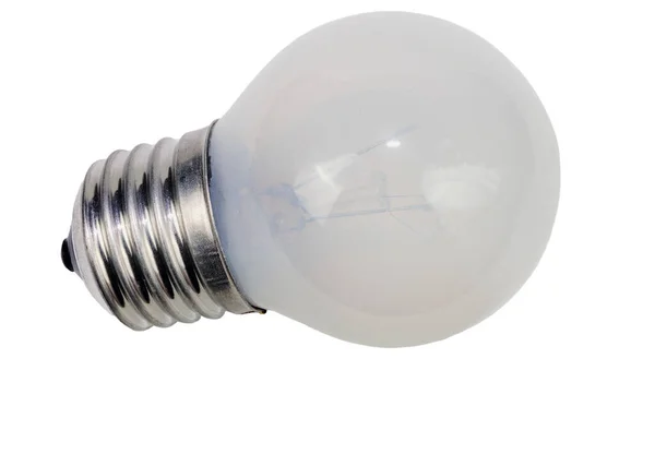 Lámpara Eléctrica Industrial Con Vidrio Pintado Blanco Aislado Sobre Fondo — Foto de Stock