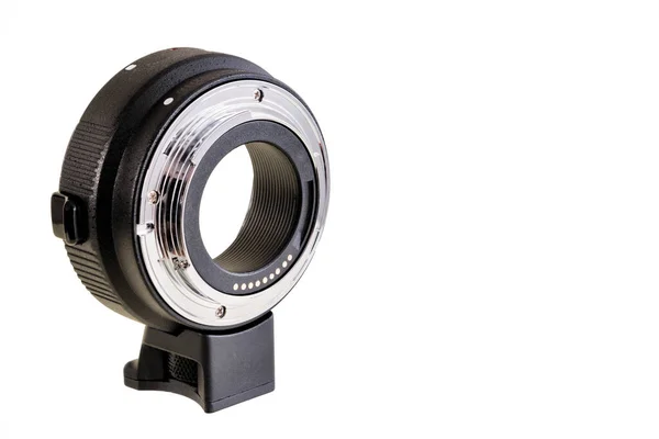 Adaptador Montura Auto Black Camera Lens Compatible Con Efm Aislado —  Fotos de Stock