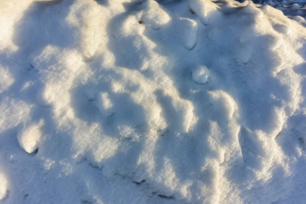 Inverno Textura Fundo Neve Com Sombras Vista Superior — Fotografia de Stock