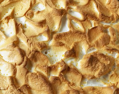 Curd cake Angel gözyaşı dokusu, üst görünüm makro