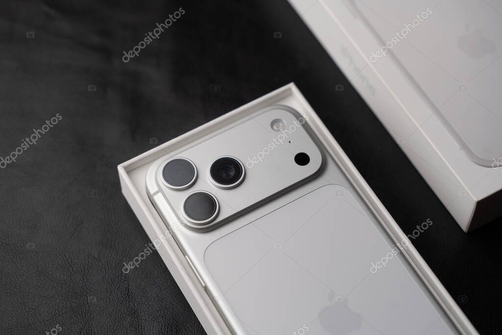IPhone 17 Pro Max in silver colour shot in Bangalore, India, on October 28, 2025