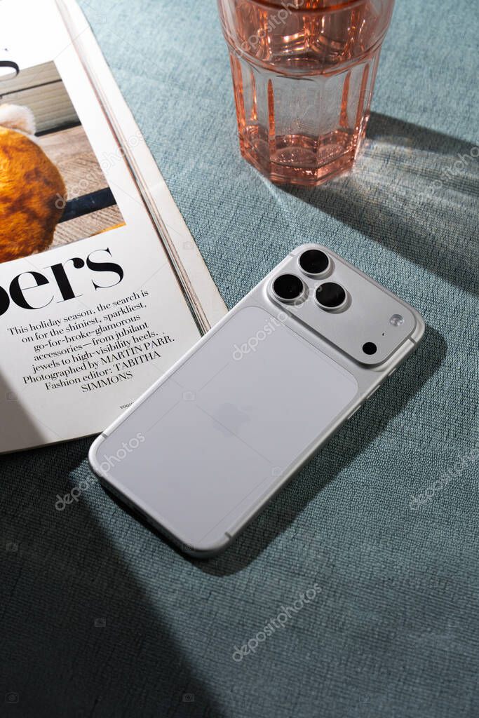 IPhone 17 Pro Max in silver colour shot in Bangalore, India, on October 28, 2025