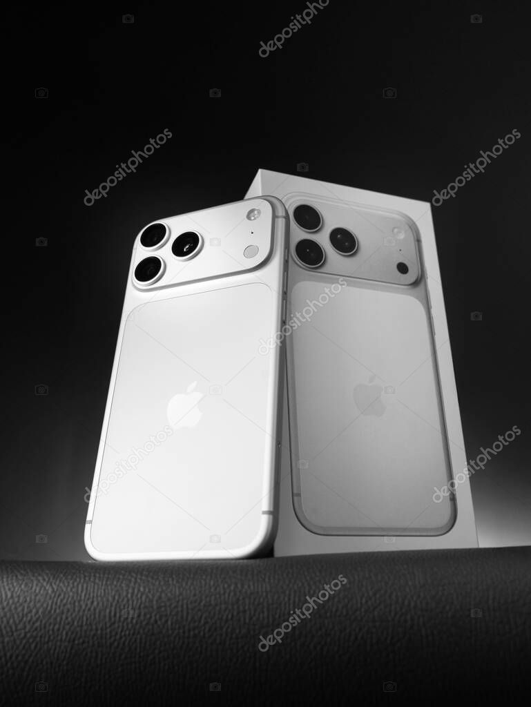 IPhone 17 Pro Max in silver colour shot in Bangalore, India, on October 28, 2025