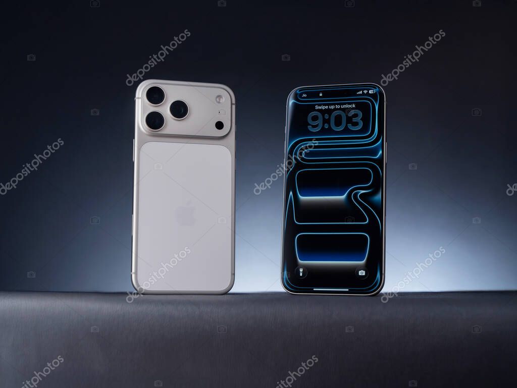 IPhone 17 Pro Max in silver colour shot in Bangalore, India, on October 28, 2025