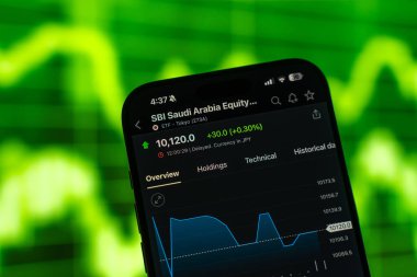 Suudi Araçlar Borsası logosu 12 Şubat 2026 'da Hindistan' ın Bangalore kentindeki bir akıllı telefonun ekranında sergilenmektedir.