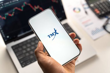 TMX Group logosu 12 Şubat 2026 'da Hindistan' ın Bangalore kentindeki bir akıllı telefon ekranında görüntülenmektedir.
