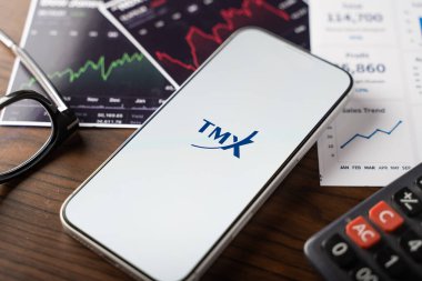 TMX Group logosu 12 Şubat 2026 'da Hindistan' ın Bangalore kentindeki bir akıllı telefon ekranında görüntülenmektedir.