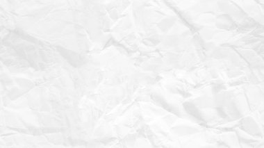 Buruşmuş kağıt dokusu. Fotokopi alanı olan beyaz desen arkaplanı. Paketleme için karton bir kutunun yüzeyi.