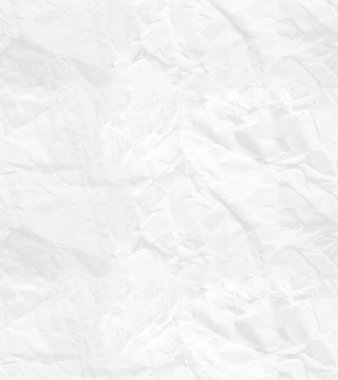 Buruşmuş kağıt dokusu. Fotokopi alanı olan beyaz desen arkaplanı. Paketleme için karton bir kutunun yüzeyi.