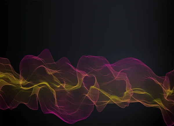 Abstract flowing wave lines. Background with a colored dynamic waves. Good design element for concept of music, party, technology etc.