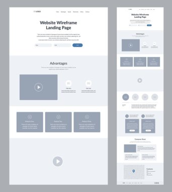 İniş sayfası. Web sitesinin karanlık seçeneği. İşiniz için iyi bir kablo düzenleme arayüzü tasarımı.
