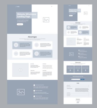 İniş sayfası. Web sitesinin karanlık seçeneği. İşiniz için iyi bir kablo düzenleme arayüzü tasarımı.