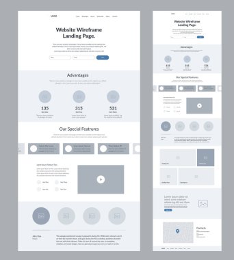 Web sitesi iniş sayfası. Karanlık site tasarımı. Güzel kablo düzeni uuux yerleşim arayüzü.