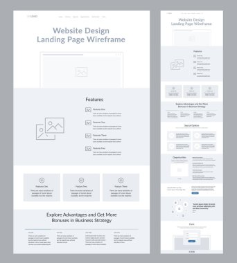 Web sitesi iniş sayfası. Karanlık site tasarımı. Güzel kablo düzeni uuux yerleşim arayüzü.