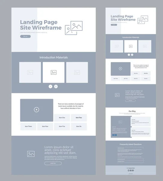 Moderne Und Anpassungsfähige Website Design Vorlage Für Die Entwicklung Landing — Stockvektor