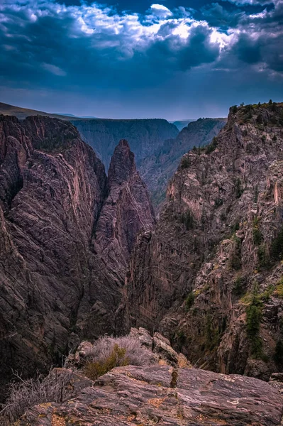 Dramatische Gewitterwolken Bilden Sich Cross Frisses Aussichtspunkt Black Canyon Des — Stockfoto