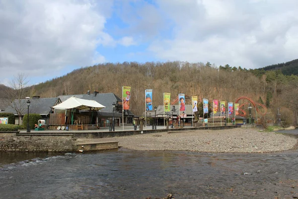 Stavelot Bélgica Abril 2021 Vista Parque Diversões Plopsa Coo Aldeia — Fotografia de Stock