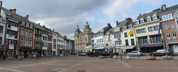 Malmedy Belgique Avril 2021 Vue Panoramique Place Albert 1Er Dans — Photo