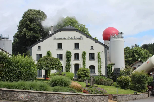 Houffalize Belgique Août 2021 Vue Extérieure Brasserie Achouffe Dans Province — Photo